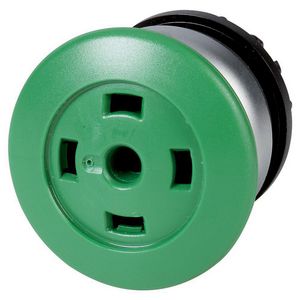 Paddestoeldrukknop groen z. toetsplaat terugverend VVE=25