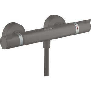 Ecostat Comfort douchethermostaat brushed black chrome hoh 150mm incl. S-koppelingen