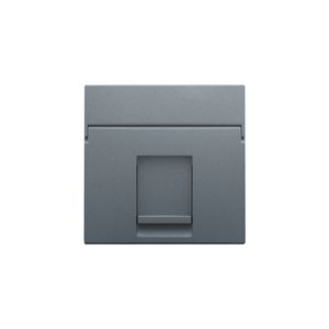 Centraalplaat data 1x RJ blue grey coated