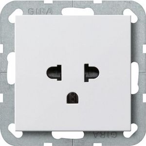 wandcontactdoos EURO-US System 55 zuiver wit