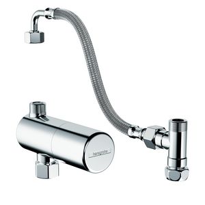 Thermostaatkraan voor plaatsing op hoekstopkraan chroom