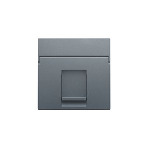 Centraalplaat data 1x RJ blue grey coated