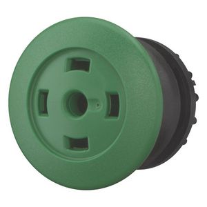 Paddestoeldrukknop groen z. toetsplaat terugverend 216736
