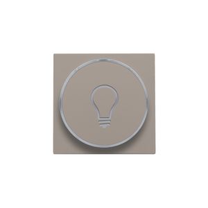 Afwerkingsset doorschijnende ring lampsymbool 6A bronze c.