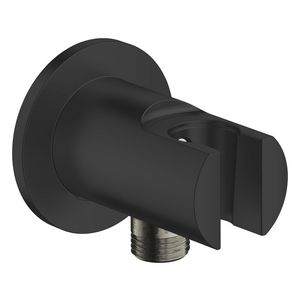 Tempesta wandaansluitbocht met houder matte black (mat zwart) (prof)