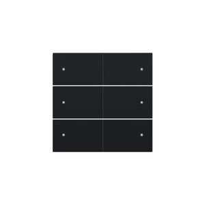 Afwerkingsset 6-voudige pot.vrij knop 24V Led black