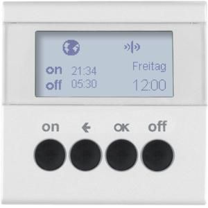 Schakelklok-opzetmod. KNX-RF berker S.1/B.3/B.7 polarwit mat