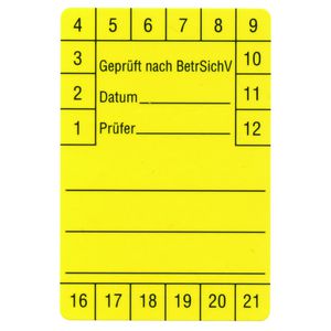 Testlabels 60x40 mm, 250 stuks, geel