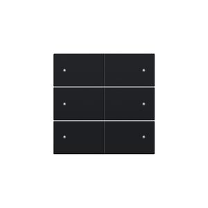 Afwerkingsset 6-voudige pot.vrij knop 24V Led black