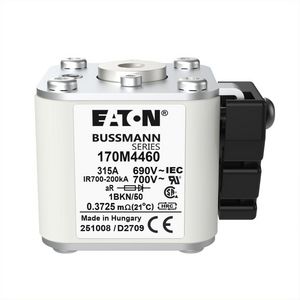 Zekering hoge snelheid 315A AC 690V 200kA 1 aR IEC UL VVE=3