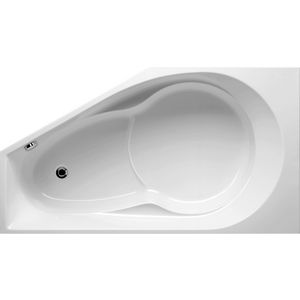Ligbad Yukon asymm. rechts 160x90cm hooglans wit excl. badpoten