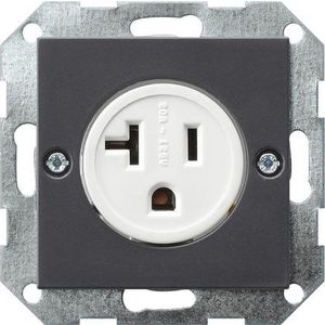 wandcontactdoos 2-p NEMA 5-20R System 55 antraciet