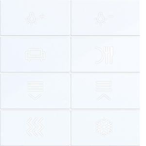 Afdekking KNX taster 8-v. met achtergrondverl. A.x/C.x wit g