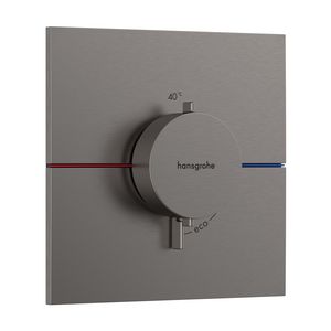 ShowerSelect Comfort E thermostaat afbouwdeel tbv inbouw Brushed Black Chrome