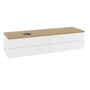 Wastafelonderkast Antao 1600x360x500mm White Matt Lacquer K26111MT