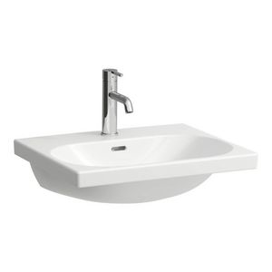 Wastafe LUA 55x46cm +kraangat -over voorH403522112 Lcc wit