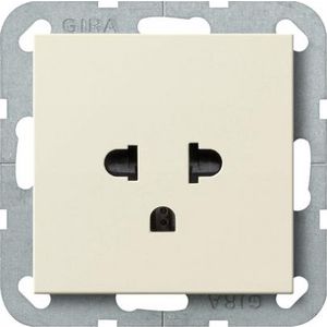 wandcontactdoos EURO-US System 55 creme wit