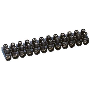 Kroonklemstrook 16mm schroefbaar zwart VVE=10