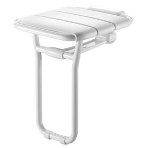 Douchezitje Alu wit met vloersteun zitbreedte 360mm