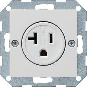 wandcontactdoos 2-p NEMA 5-20R System 55 zuiver wit