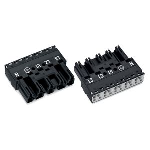 Male 5-polig Cod. A zwart 770-215