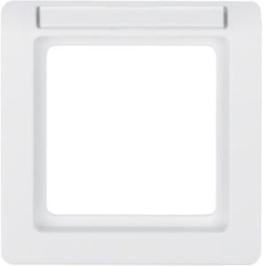 Afdekraam 1-v met tekstveld berker Q.1 polarwit soft-finish