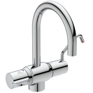 Medical Therm 1-gats wastafelthermostaat chroom draaibare uitloop