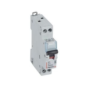Installatieautomaat MCB DX³ 1-polig + Nul C-karakteristiek 1A 6000A