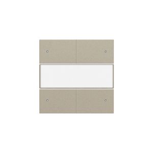 Afwerkingsset 4-voudige pot.vrij knop 24V Led/tekst champagn