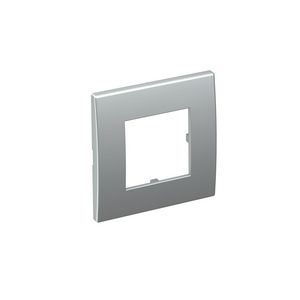 Afdekramen Module 45 1-vdg 84x84mm polycarbonaat alu 6119326