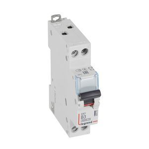 Installatieautomaat MCB DX³ 1-polig + Nul B-karakteristiek 3A 6000A