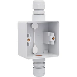 Spuitwaterdichte opbouwdoos 1 functie grijs met M20-ingang boven + onder