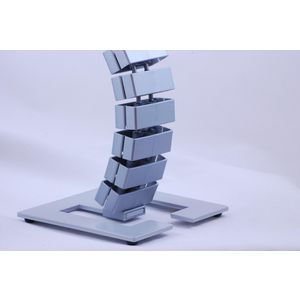 Cube set 3m incl. verzwaarde voet plafondadapter zilvergrijs