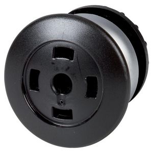 Paddestoeldrukknop zwart z. toetsplaat vast 216759