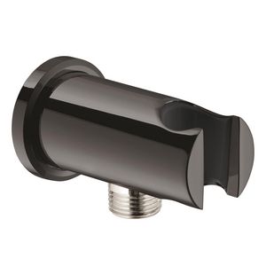 Rainshower Wandaansluitbocht Met Houder Rond, Hard Graphite