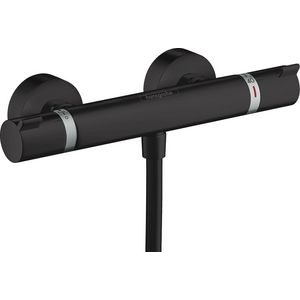 Ecostat Comfort douchethermostaat mat zwart hoh 150mm incl. S-koppelingen