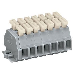 2-draads klemmenstrook beide zijden +knop 261-107 VVE=50