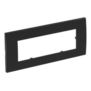 Afdekramen Module 45 3-voudig 84x185mm carbonaat zwartgrijs