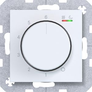 Kamerthermostaat verwarming/koeling A.x/C.x lichtwit mat