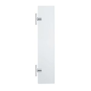 Glazen planchet 60 cm Karree met mat glas, Chroom