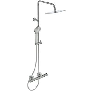 Douchesysteem thermostatisch CERATHERM T100 200x200mm chroom hoh 150mm incl. s-koppelingen