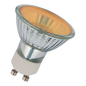 Hoogvolt halogeenreflectorlamp GU10 PAR16 230V 50W 25D geel