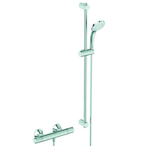 Douchethermostaatset / renovatieset T25 CERATHERM 150mm + Idealrain M3 glijstang 90cm chroom incl. s-koppelingen