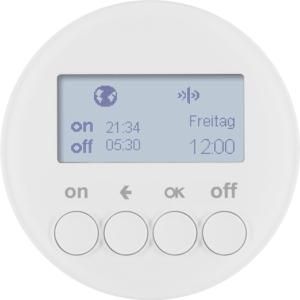 Schakelklok-opzetmod. KNX-RF berker R.1/R.3/R.8 polarwit