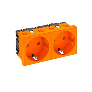 Contactdoos 2-vdg 0gr 250V 10/16A carbonaat 6120024