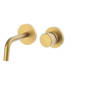 Inbouw wastafelmengkraan+uitloop 175mm 2 rozetten diam.70