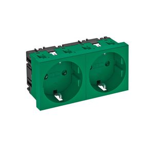 Contactdoos 2-vdg 0gr 250V 10/16A carbonaat 6120026