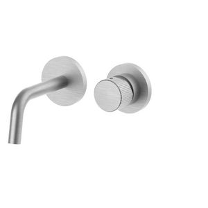 Inbouw wastafelmengkraan+uitloop 175mm 2 rozetten diam.70