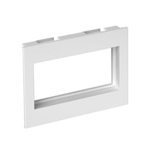 Afdekraam dubbel voor Modul 45 RAL9010 110x80x28 polycarb.