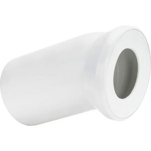 Closetafvoerbocht+manchet 22.5° wit 101855 150mm